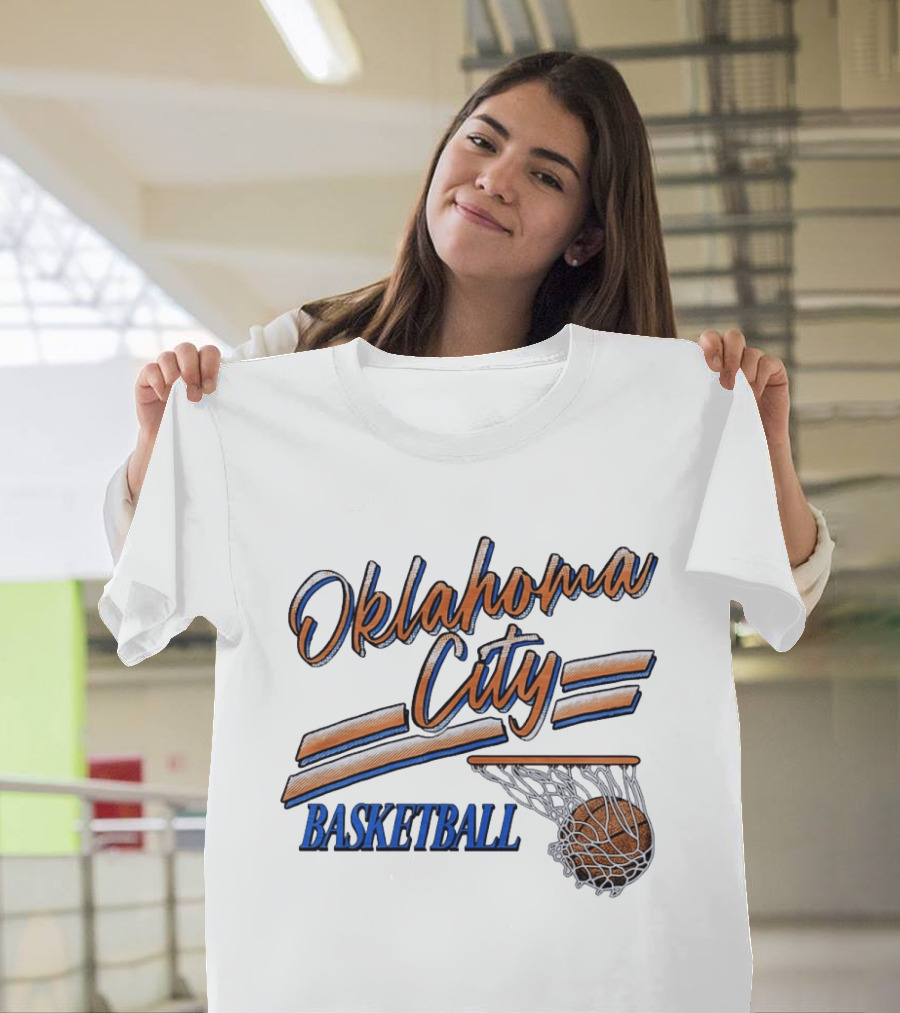 Oklahoma City Basketball Hoops And Net T-Shirt