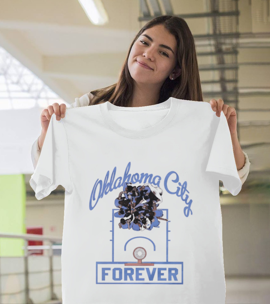 Oklahoma City Thunder Basketball Team Forever Player Huddle T-Shirt