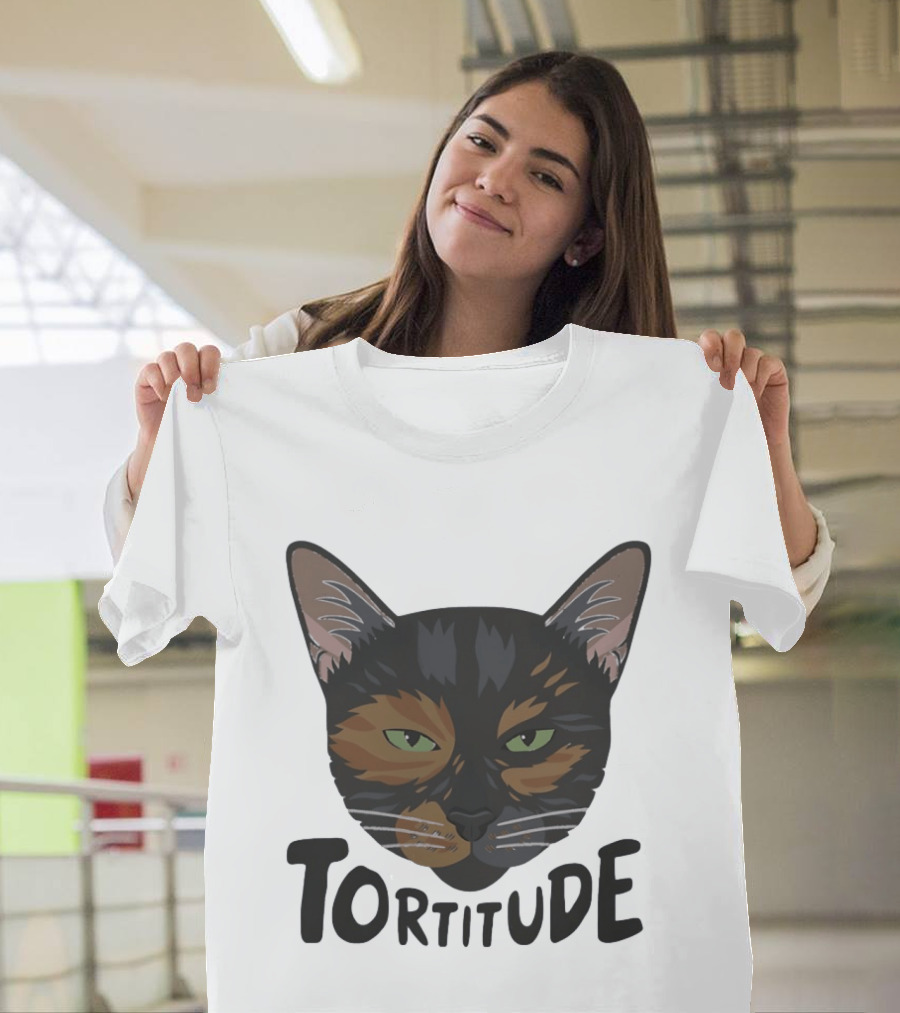 Tortitude Tortoiseshell Cat Face Animal Pet Lover T-Shirt