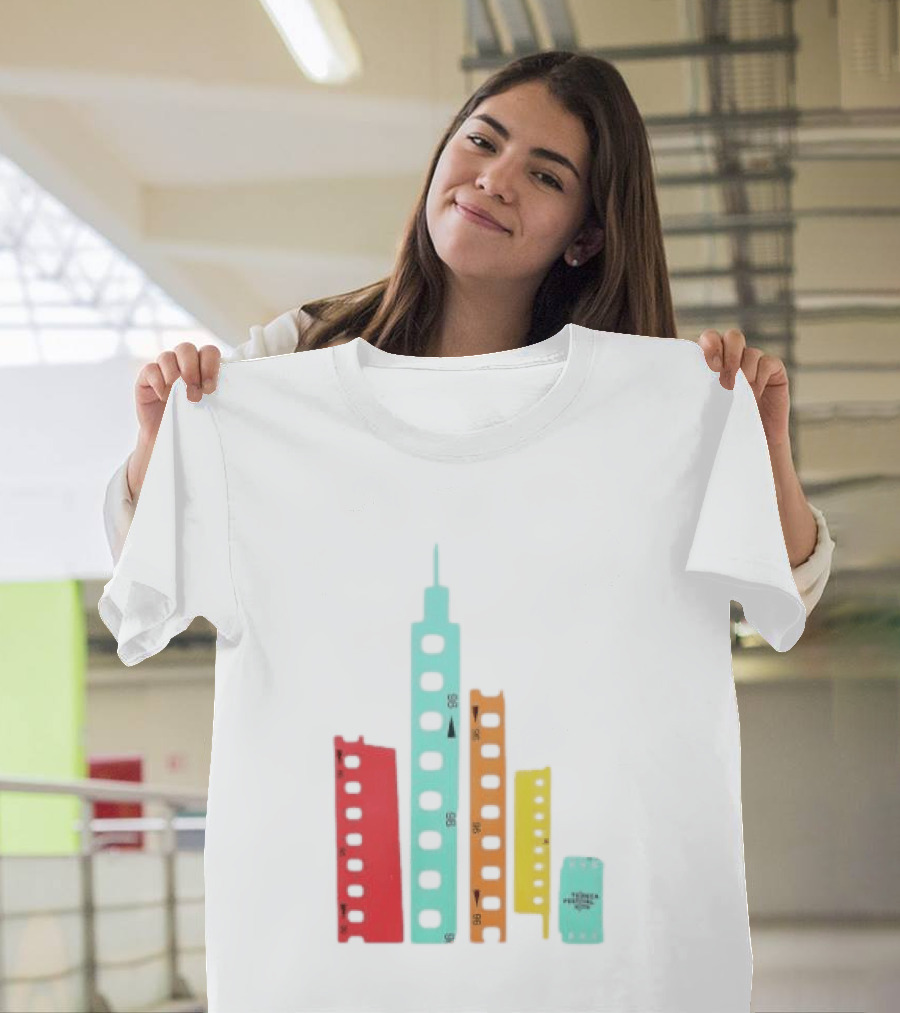 Tribeca Festival Kith 96 Film Reel Skyline New York City Architecture T-Shirt