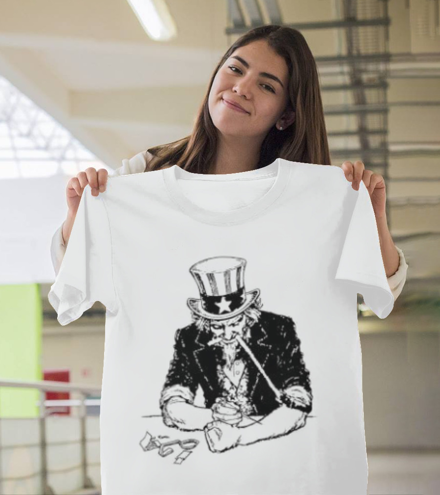 Uncle Sam Heroin Addiction Syringe Needle Dark T-Shirt