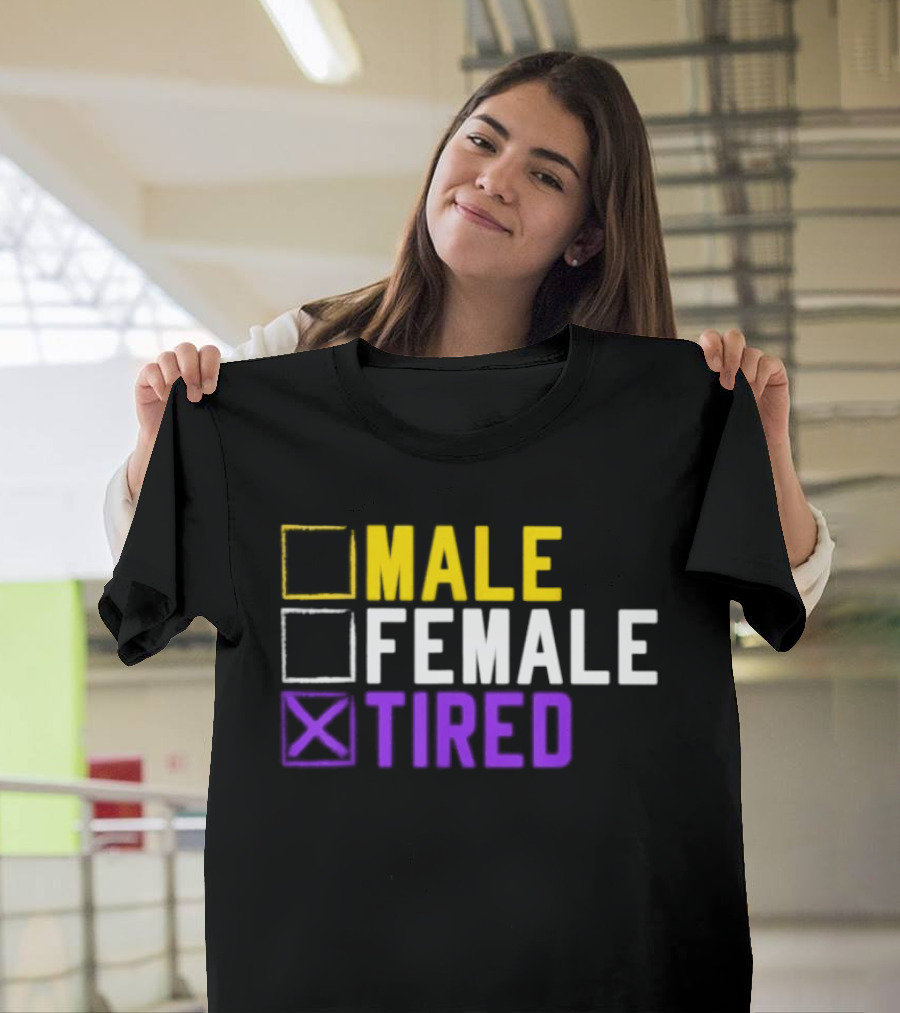 Asexual Transgender Non Binary Tired Gender Identity LGBT Pride T-Shirt