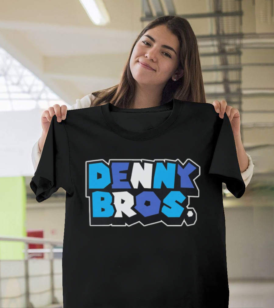 Denny Bros Bold Blue And White T-Shirt