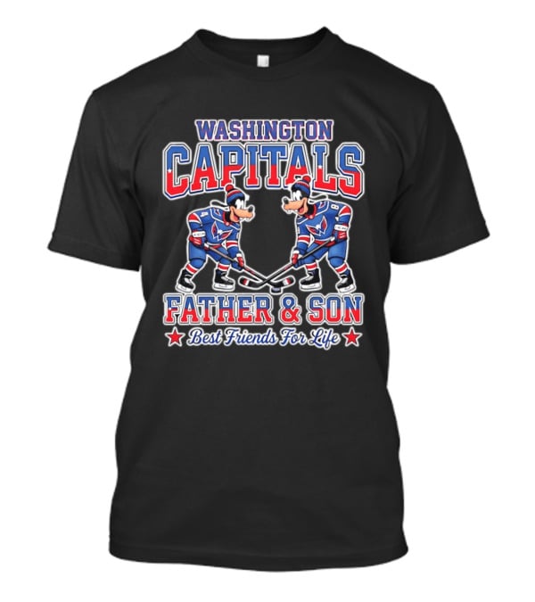 Washington Capitals Goofy Father And Son Best Friends For Life Disney Hockey T-Shirt