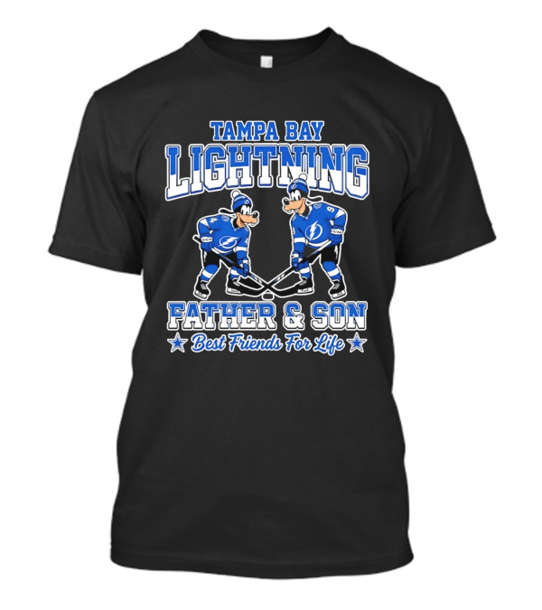 Tampa Bay Lightning Goofy Father And Son Best Friends For Life T-Shirt