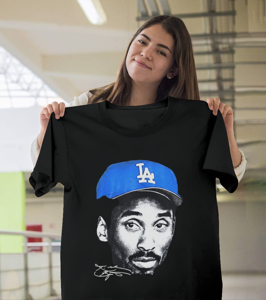 Kobe Bryant Iconic Los Angeles Dodgers LA Hat T-Shirt