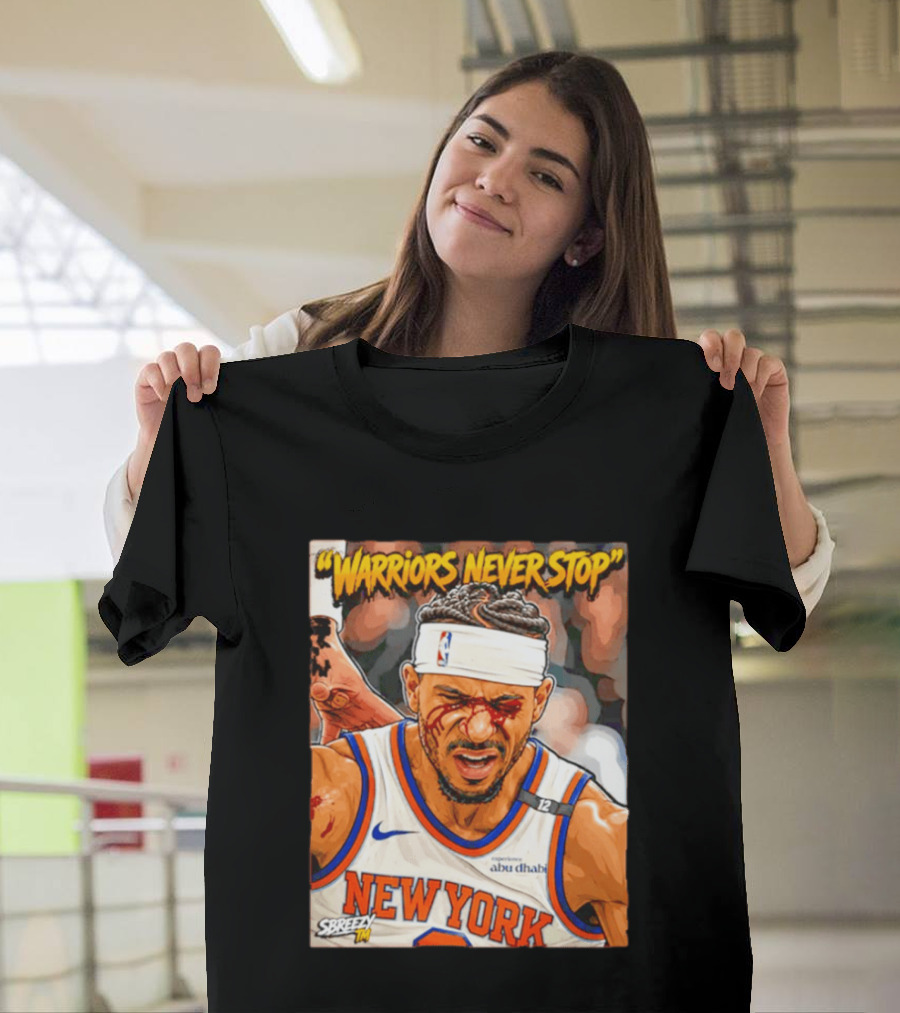 New York Knicks Josh Hart Warriors Never Stop Abu Dhabi Experience T-Shirt