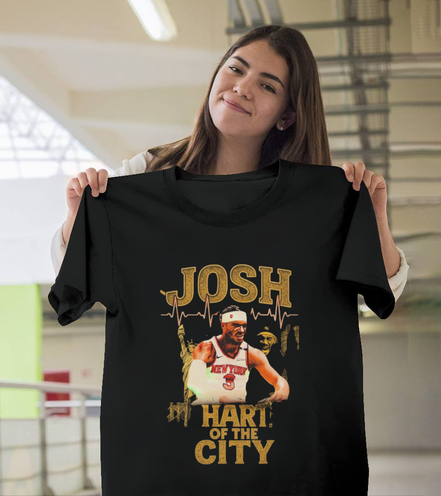 Josh Hart New York Knicks Statue Of Liberty City T-Shirt
