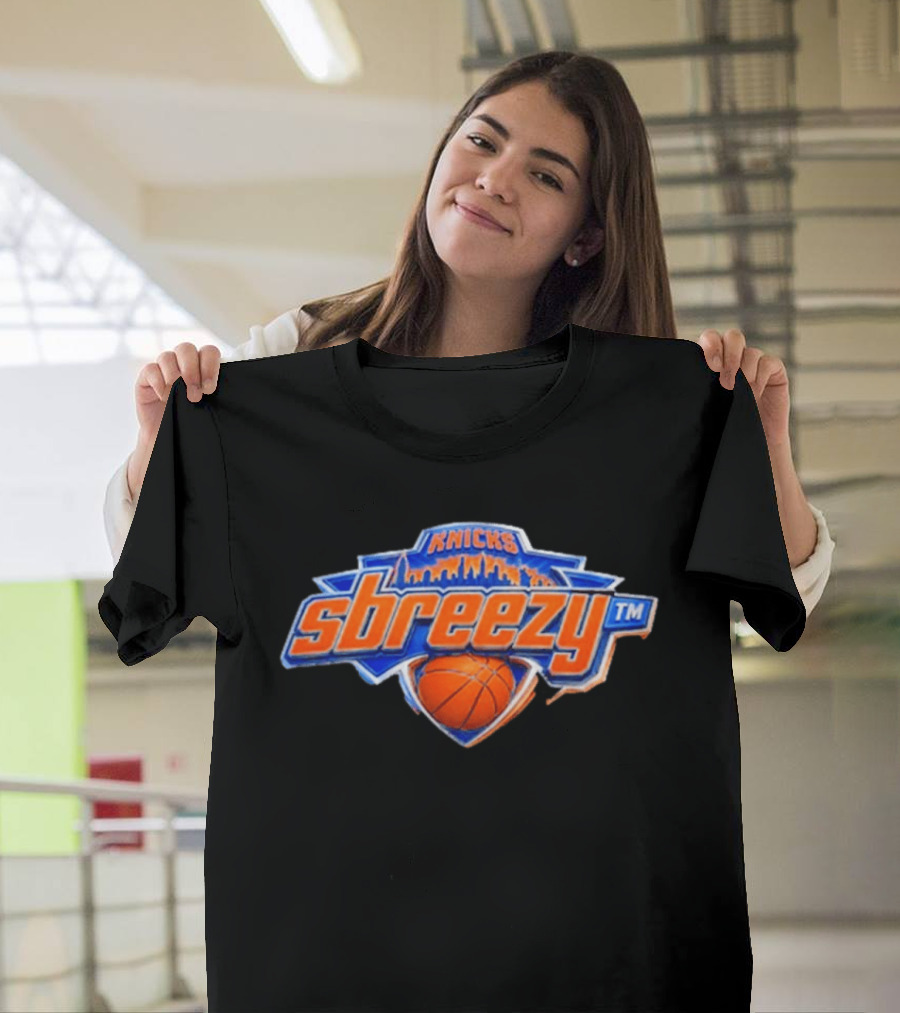 New York Knicks Sbrezzy Skyline Basketball T-Shirt