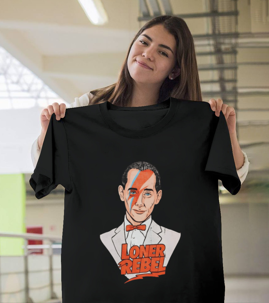 Pee Wee Herman David Bowie Aladdin Sane Loner Rebel Mashup Pop Culture T-Shirt