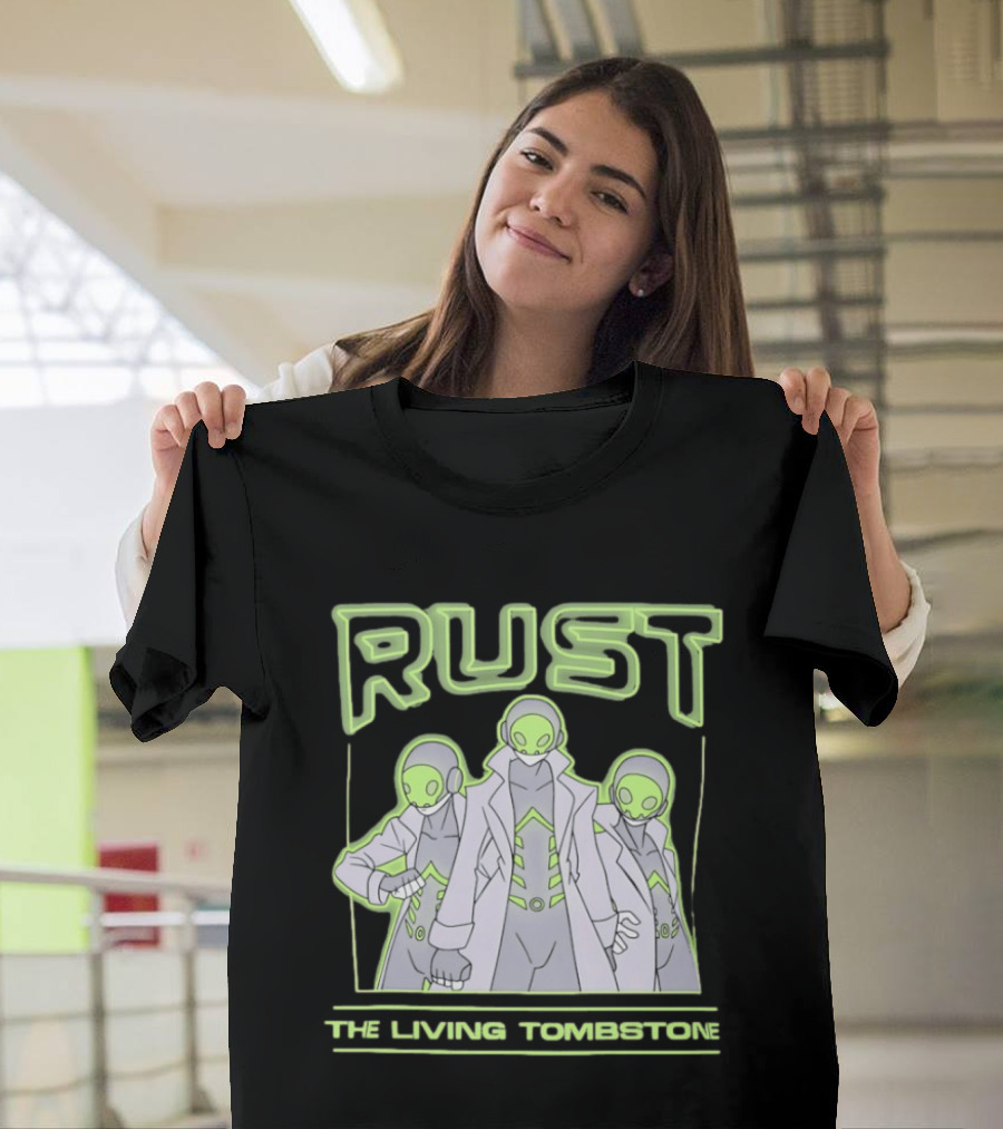 Rust The Living Tombstone Futuristic Sci Fi Characters Music Band T-Shirt