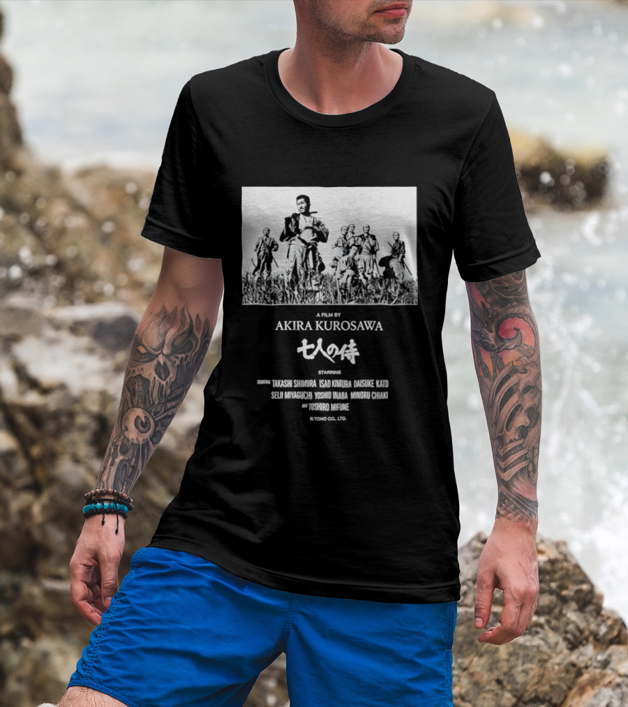 Seven Samurai Akira Kurosawa Takashi Shimura Isao Kimura Daisuke Kato Classic Film T-Shirt