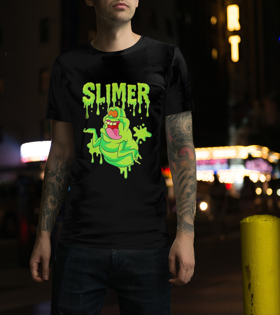 Ghostbusters Slimer Green Ectoplasm Dripping Slime T-Shirt