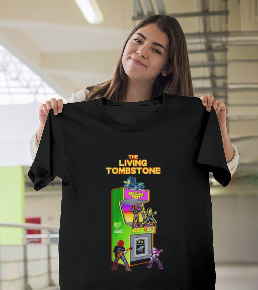 The Living Tombstone Grimmie Fest Christina Grimmie Foundation Arcade Cabinet T-Shirt