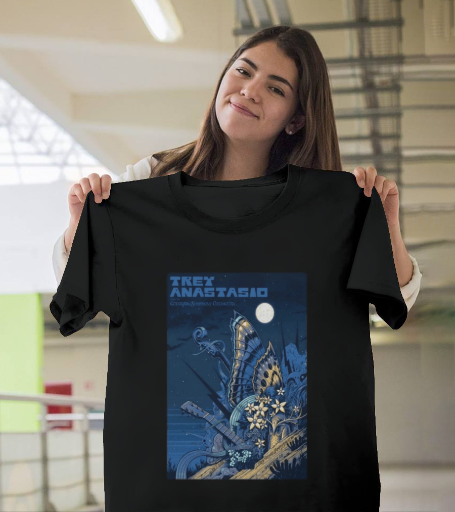 Trey Anastasio Colorado Symphony Orchestra Red Rocks Amphitheatre Moonlit Performance June 7 2026 T-Shirt