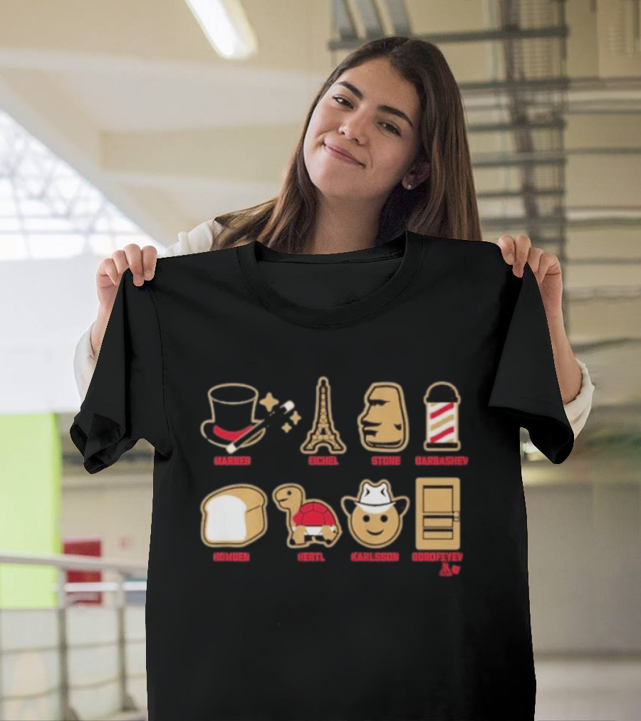 Vegas Hockey Emoji Inspired Stars Marner Eichel Stone Barberchev Gorden Hertl Karlsson Dorofeyev T-Shirt