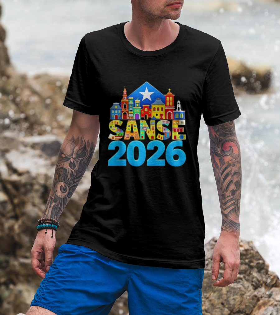 Sanse 2026 Balcones De Cora San Sebastian Festival San Juan T-Shirt