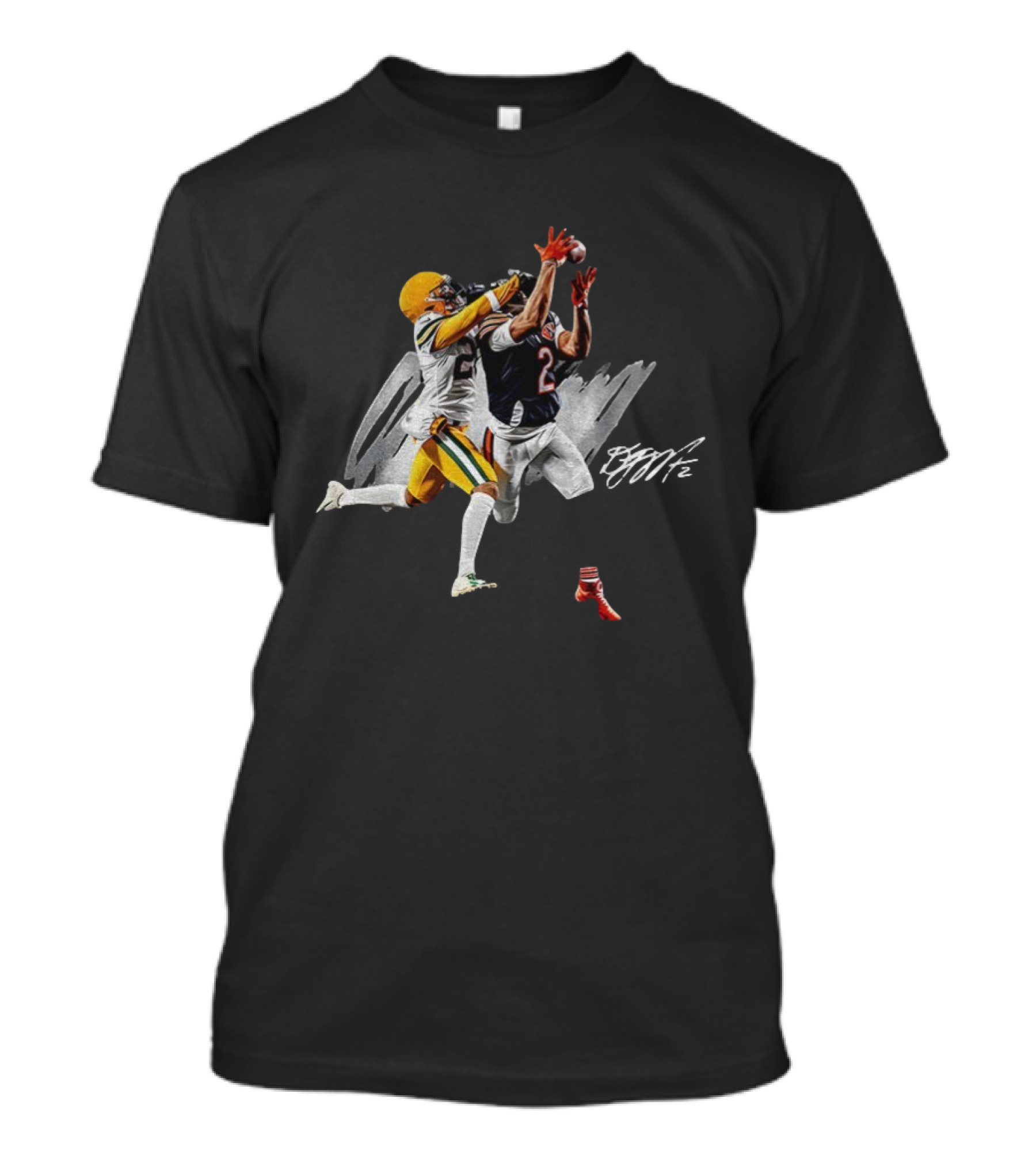 DJ Moore Night Night Chicago Green Bay Football Signature Game T-Shirt