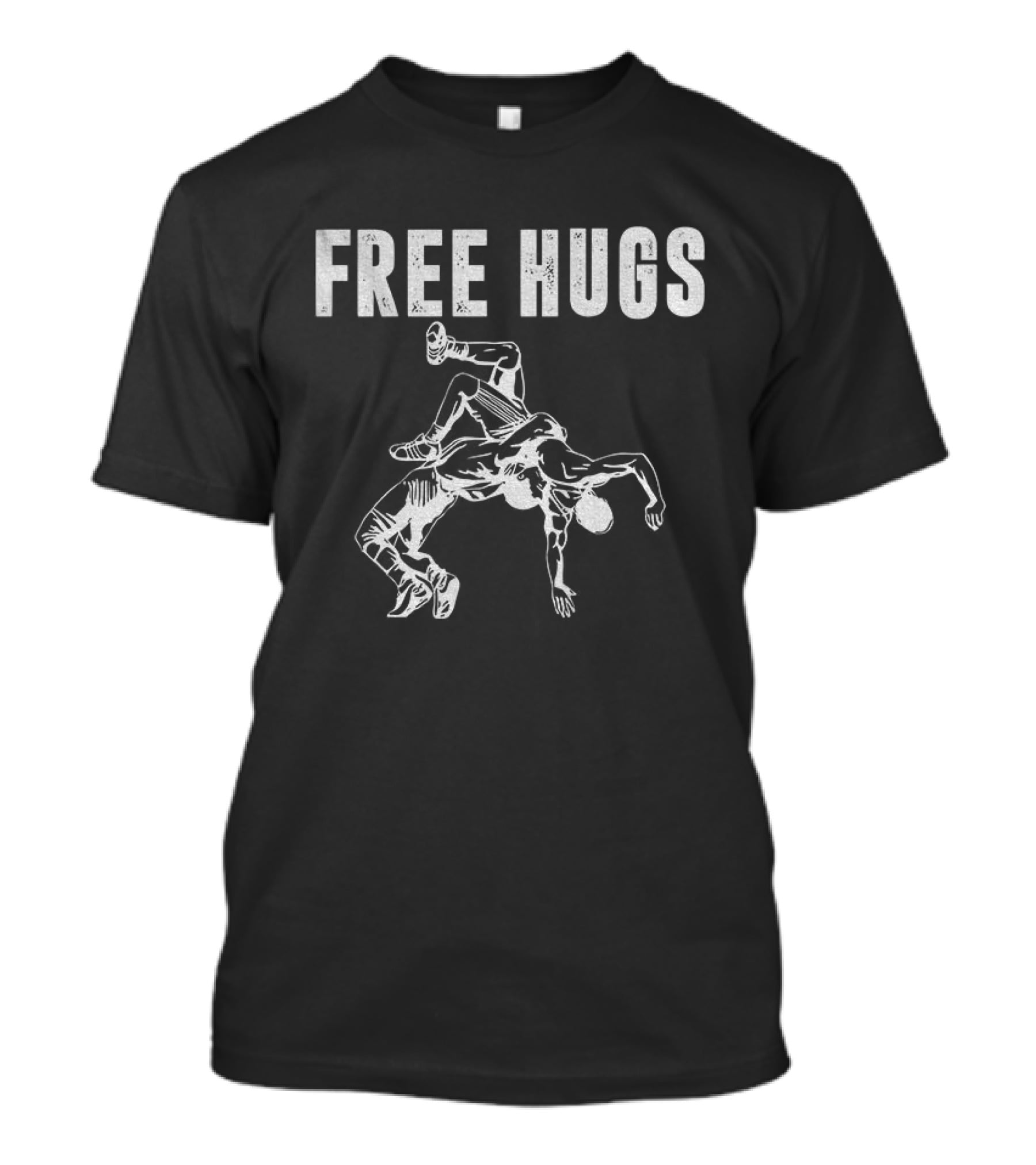 Free Hugs Wrestling Move Grappling Action T-Shirt