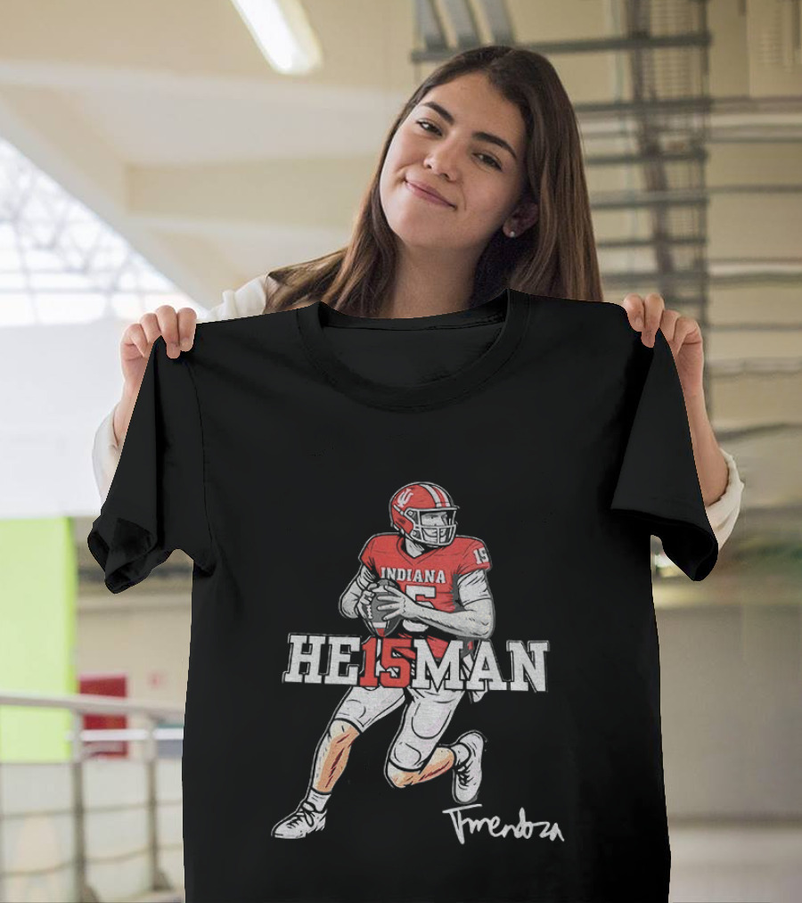 Indiana Hoosiers He15man Football Signature Player Sketch T-Shirt