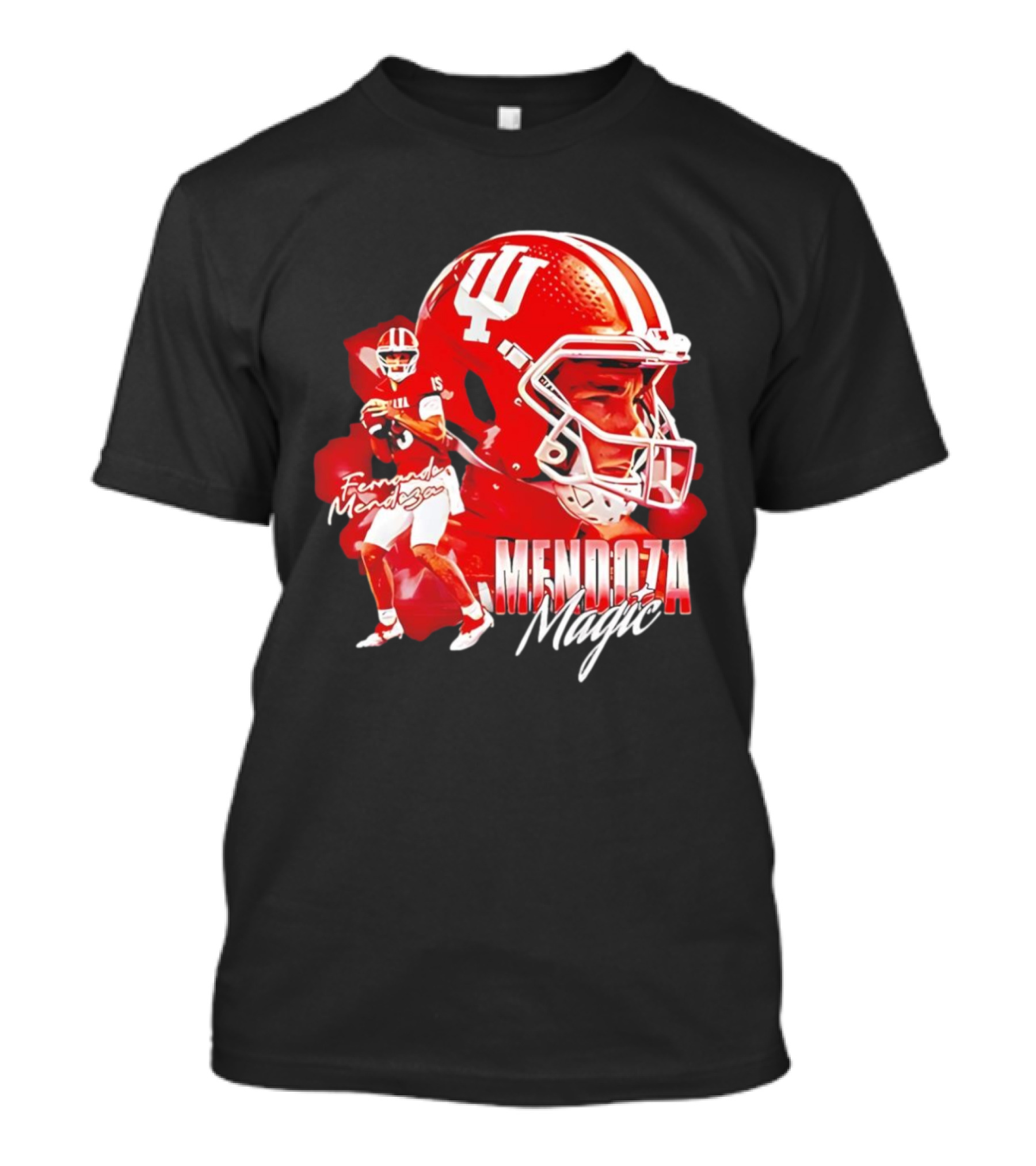 Fernando Mendoza Indiana Mendoza Magic Football Player Collage T-Shirt