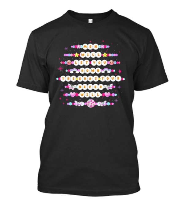 Men Will Let You Down But The Eras Tour Never Will Magic Beads And Disco Ball Style T-Shirt