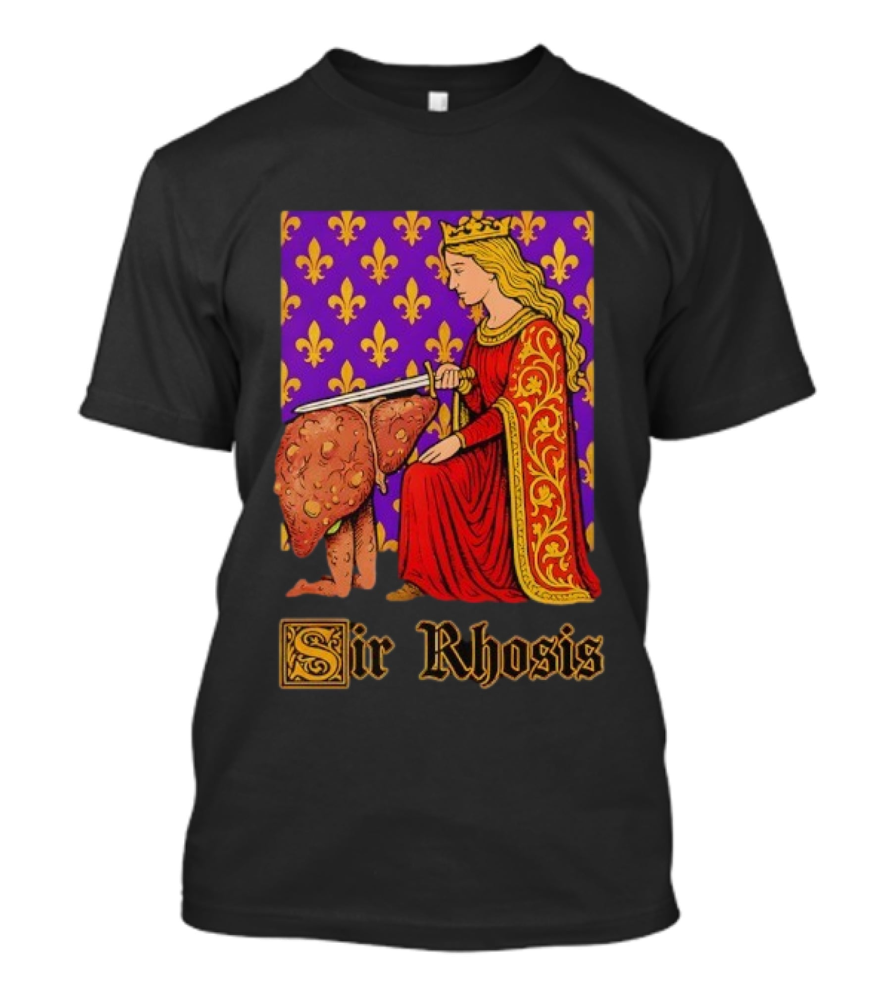 Sir Rhosis Regal Medieval Knight Humorous RuneScape Pun T-Shirt