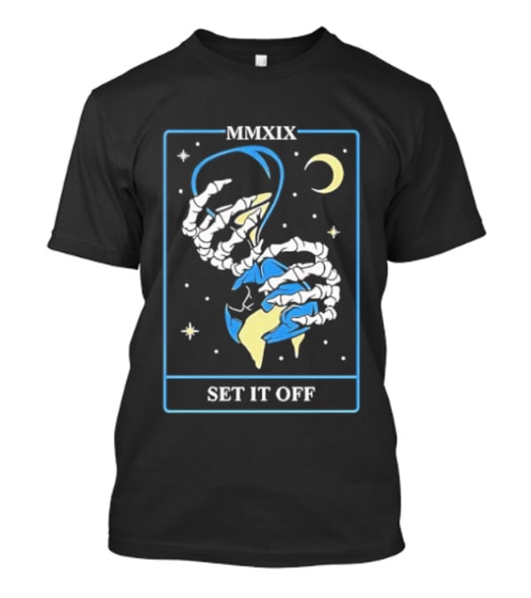 Set It Off Skeleton Hand MMXIX Moon And Stars T-Shirt