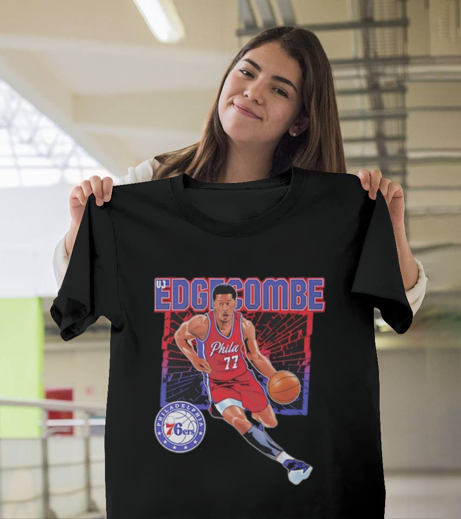 VJ Edgecombe Philadelphia 76ers NBA Phila 77 Basketball Player T-Shirt