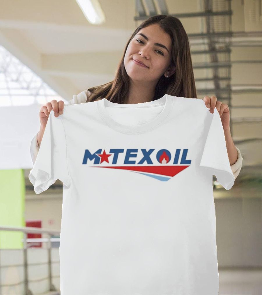 Mtex Oil Red Star Blue Triangle Oil Drop Symbol T-Shirt