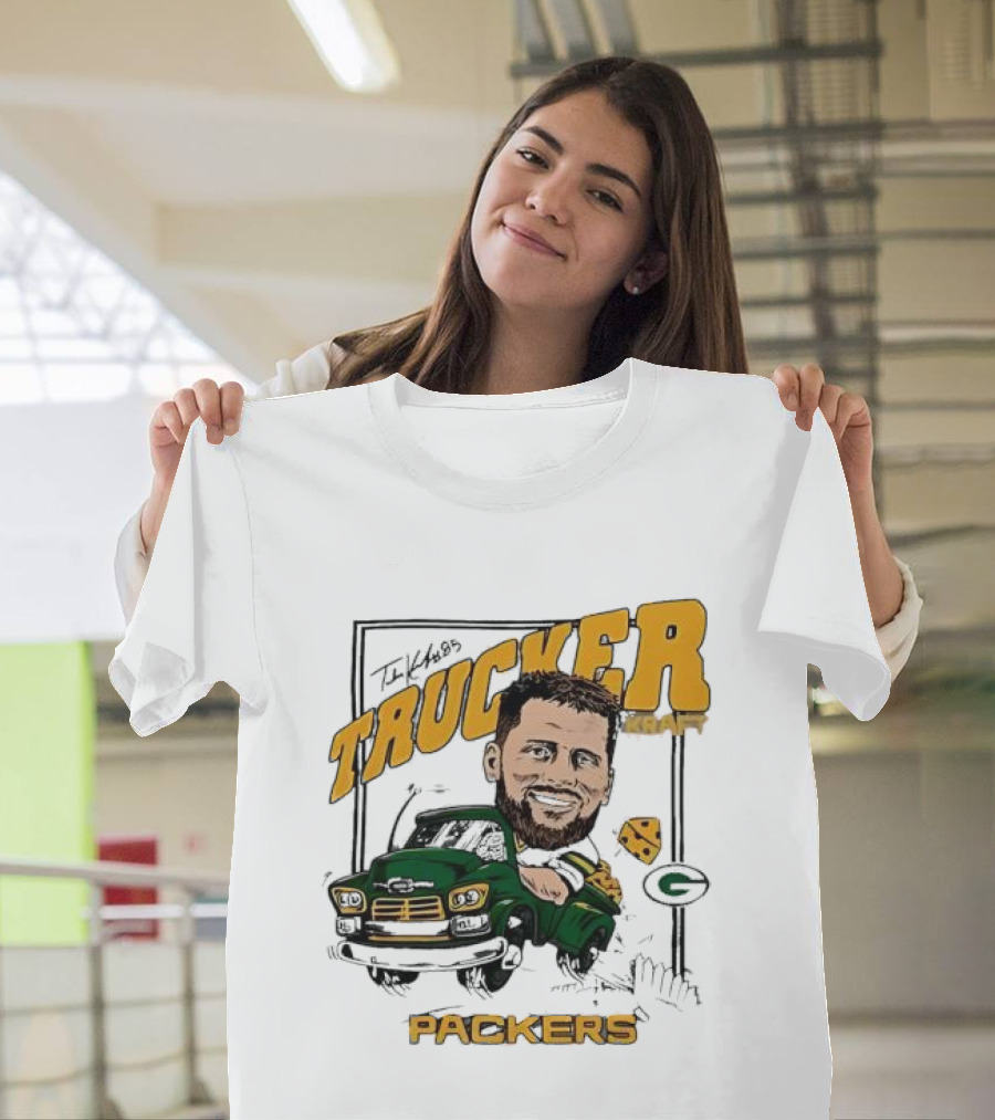 Green Bay Packers Trucker Kraft Cartoon Graphic T-Shirt