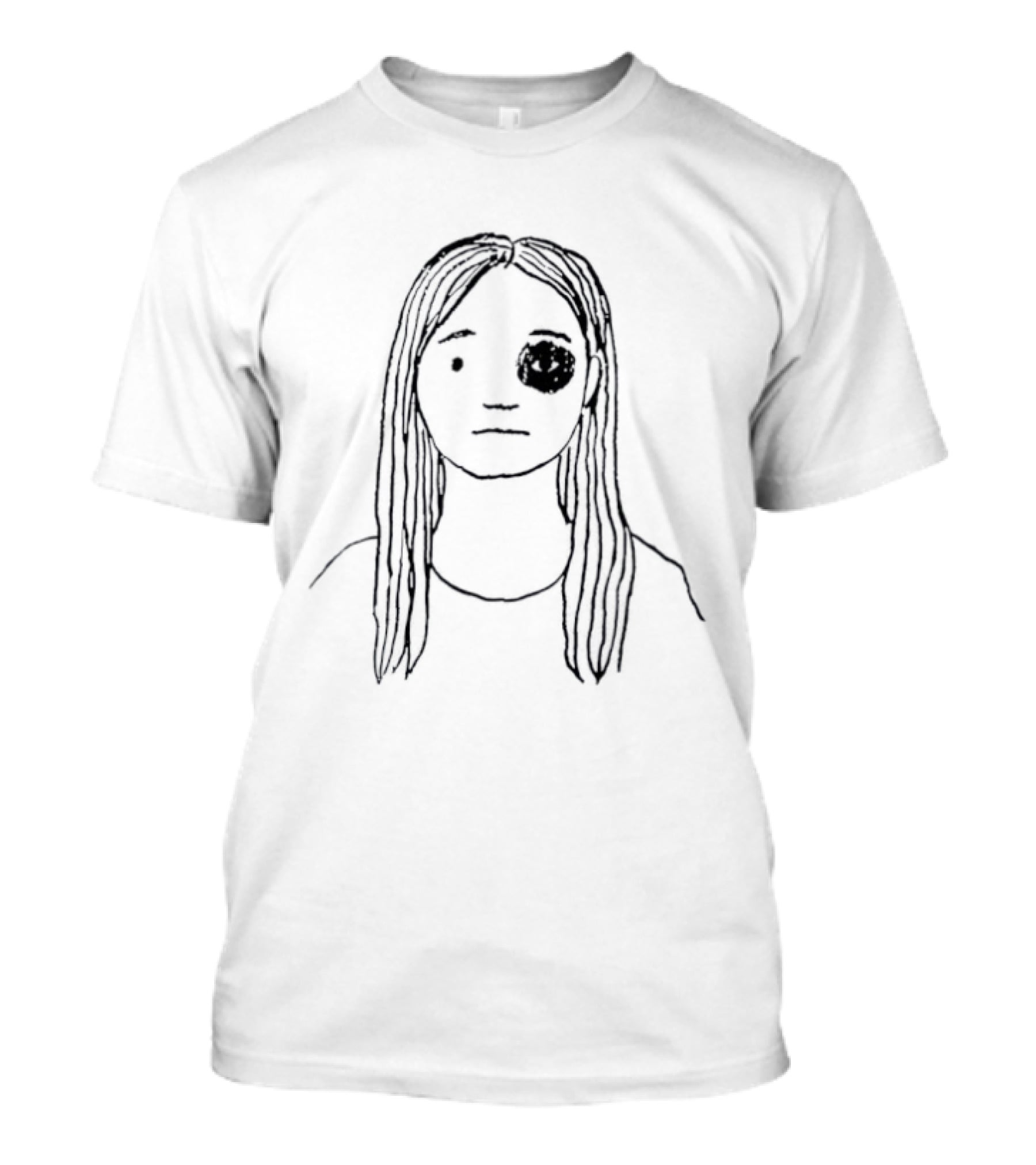 Praiseche Big Eyes Madonna Girl Portrait T-Shirt