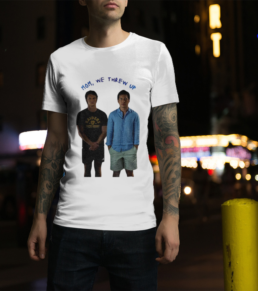 Mom We Threw Up Raiders Boston Hockey Heated Rivalry T-Shirt