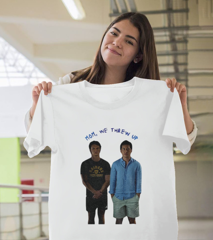 Mom We Threw Up Raiders Boston Hockey Heated Rivalry T-Shirt