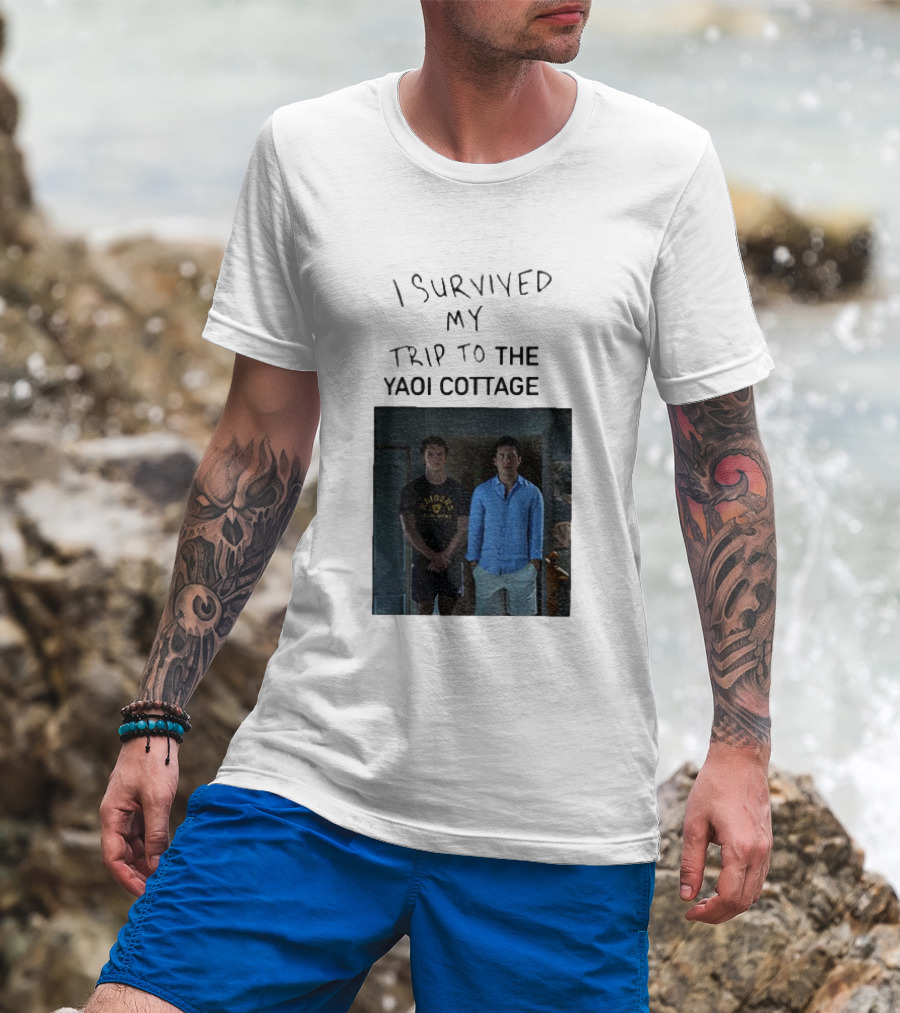 I Survived My Trip To The Yaoi Cottage Heated Rivalry Cottagecore LGBTQ+ Comedy Series T-Shirt