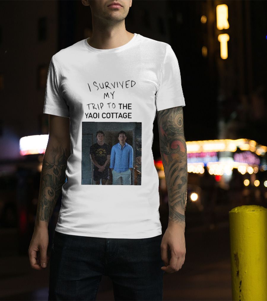 I Survived My Trip To The Yaoi Cottage Heated Rivalry Cottagecore LGBTQ+ Comedy Series T-Shirt