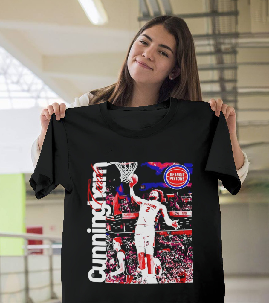 Cade Cunningham Dunking Detroit Pistons Basketball T-Shirt
