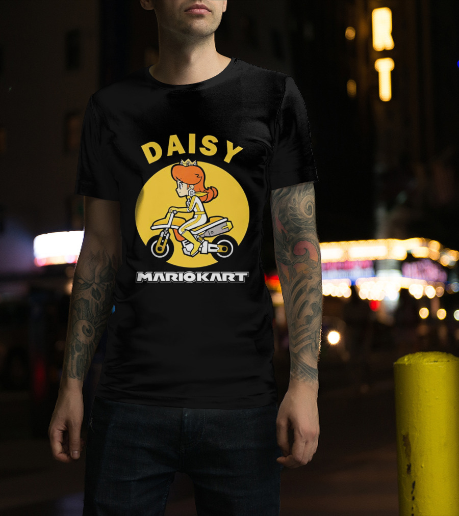 Daisy Mario Kart Motorcycle Rider T-Shirt