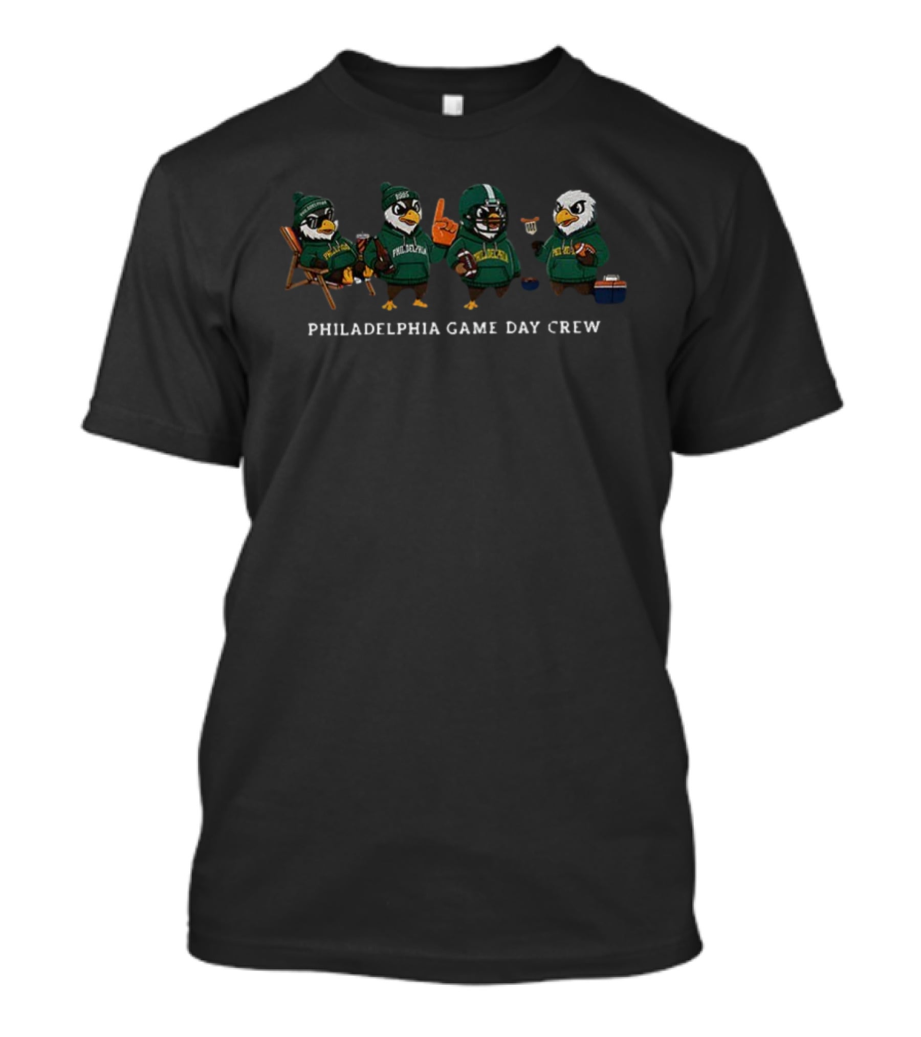 Bird Gang Philly Philadelphia Eagles Football Game Day Crew T-Shirt