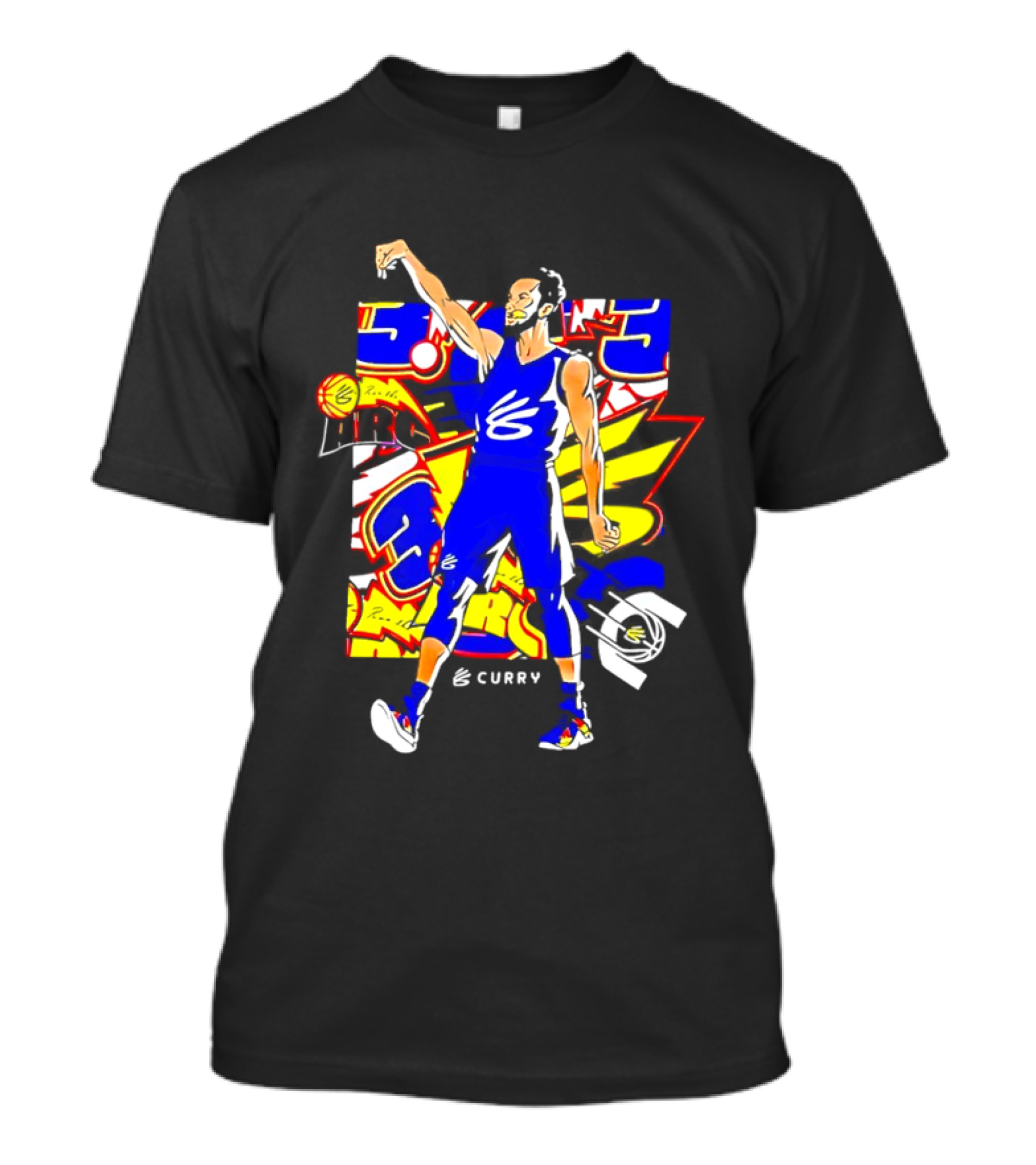 Golden State Warriors Stephen Curry Under Armour Multi Animated Three T-Shirt