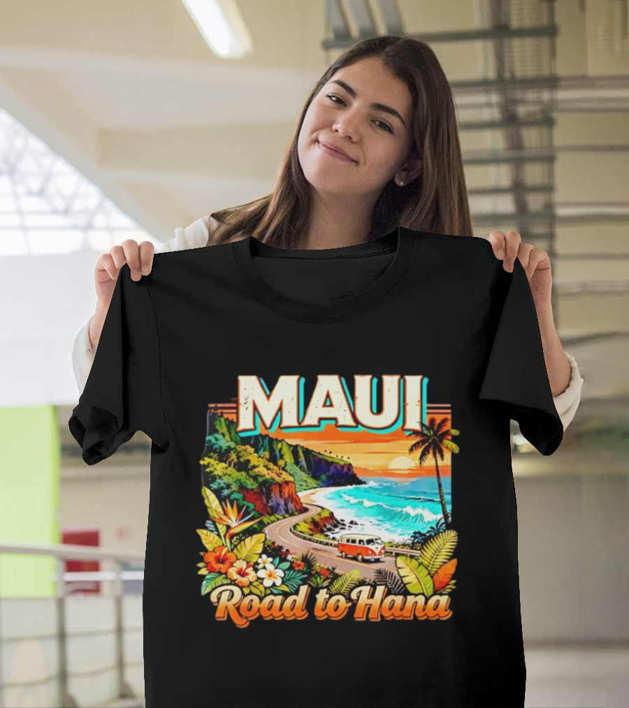 Maui Scenic Road To Hana Hawaii Tropical Adventure T-Shirt