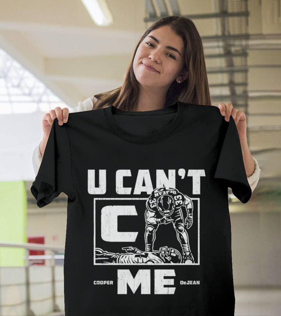 Philadelphia Eagles Cooper DeJean U Cant C Me Football Player T-Shirt