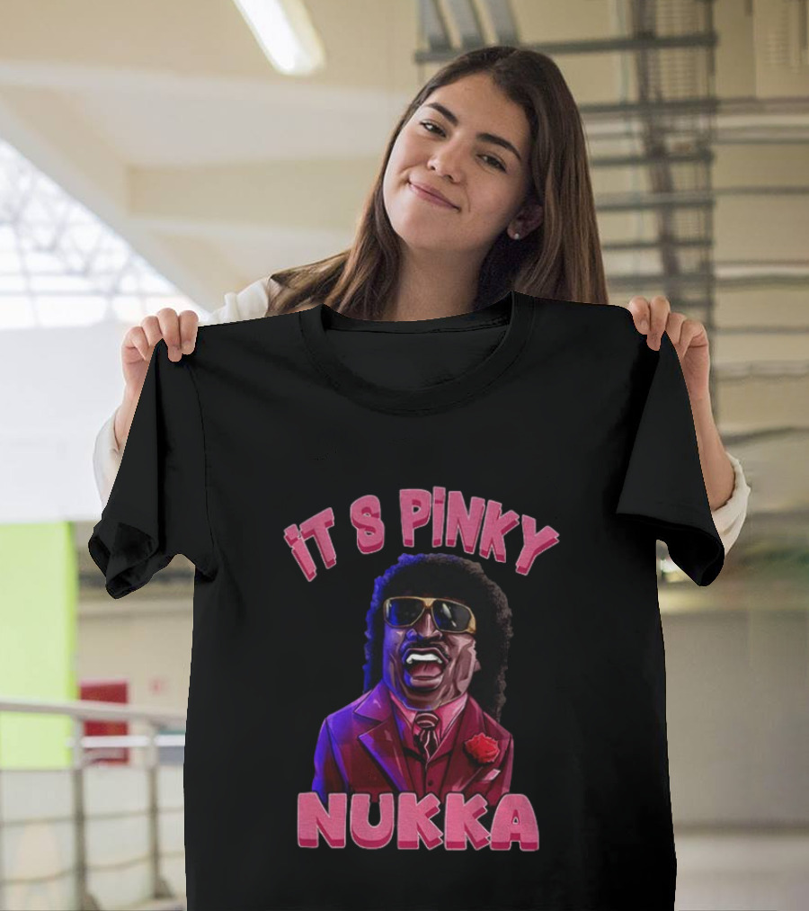 IT'S PINKY NUKKA Cartoon Vintage Style Afro Retro Suit Sunglasses T-Shirt