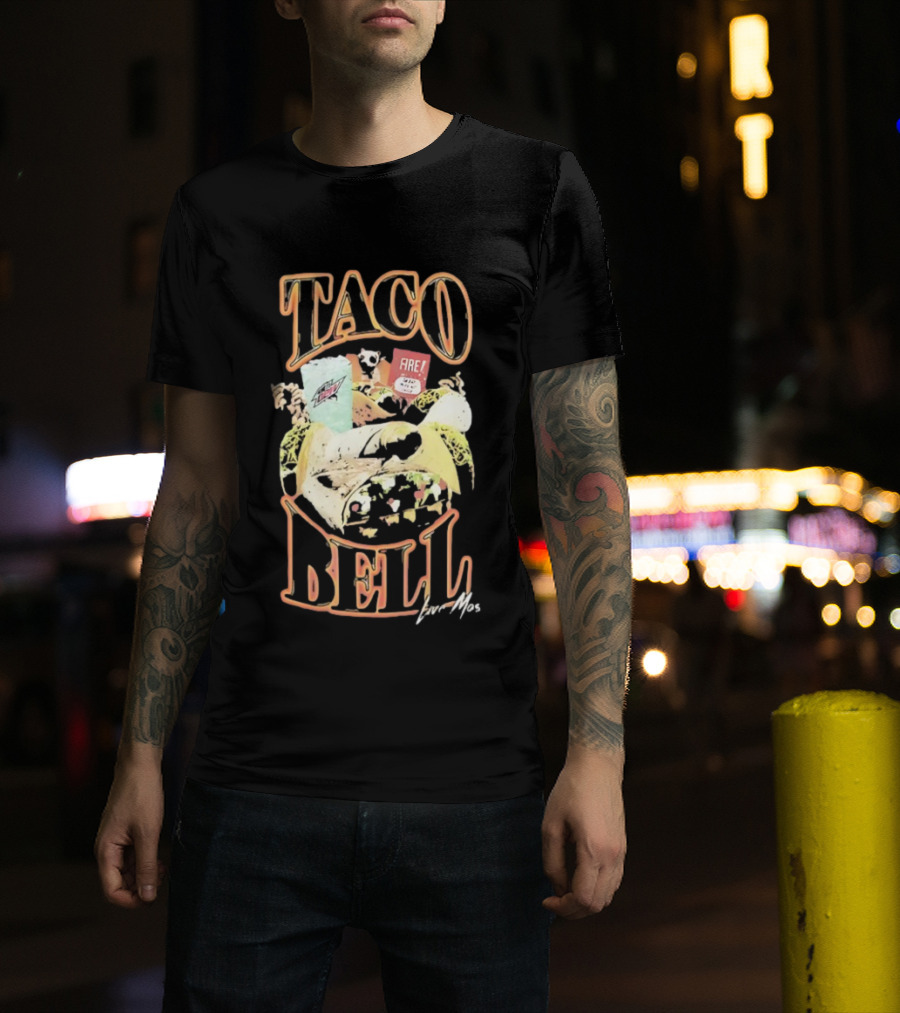 Taco Bell Live Mas 90s Burrito Mountain Dew Combo T-Shirt