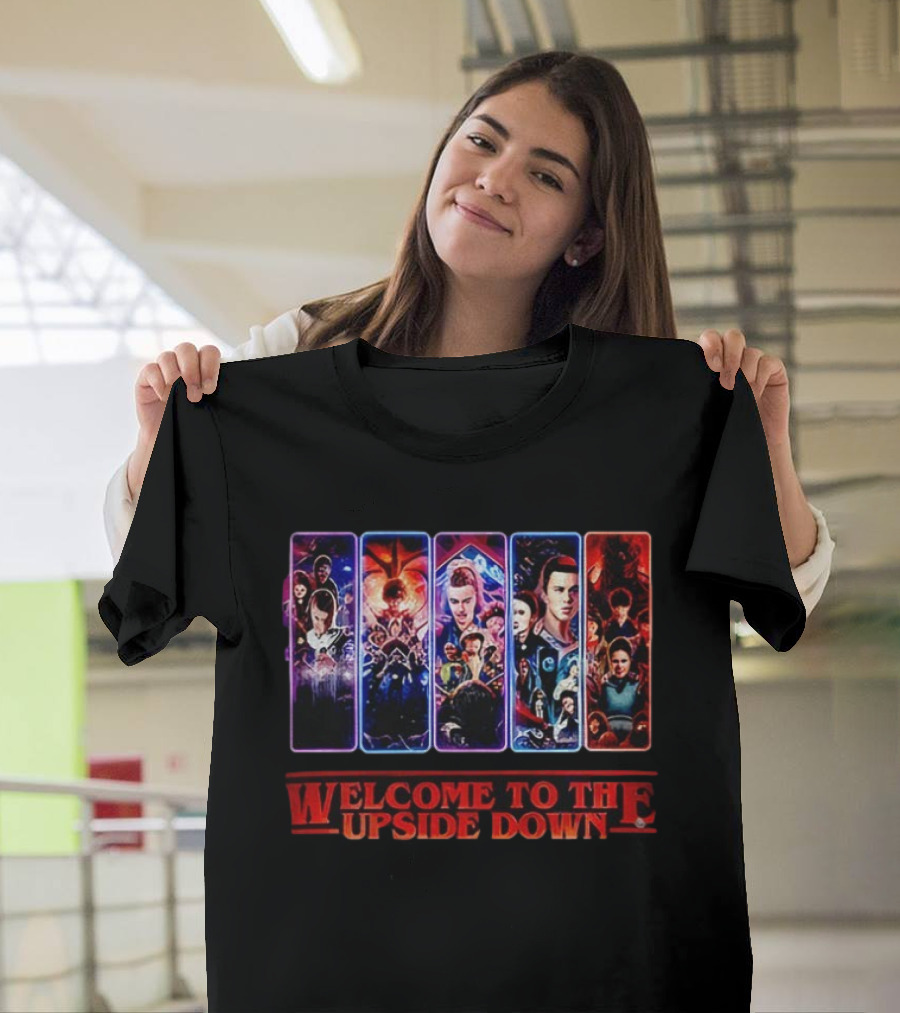 Welcome To The Upside Down Stranger Things Vintage Cards Collection T-Shirt