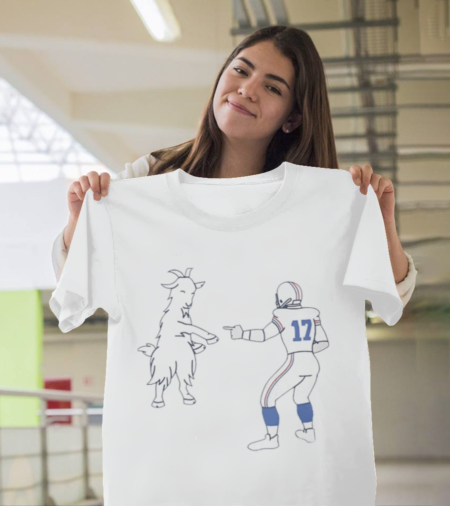 Allen Josh 17 Buffalo Bills Goat Football Player T-Shirt