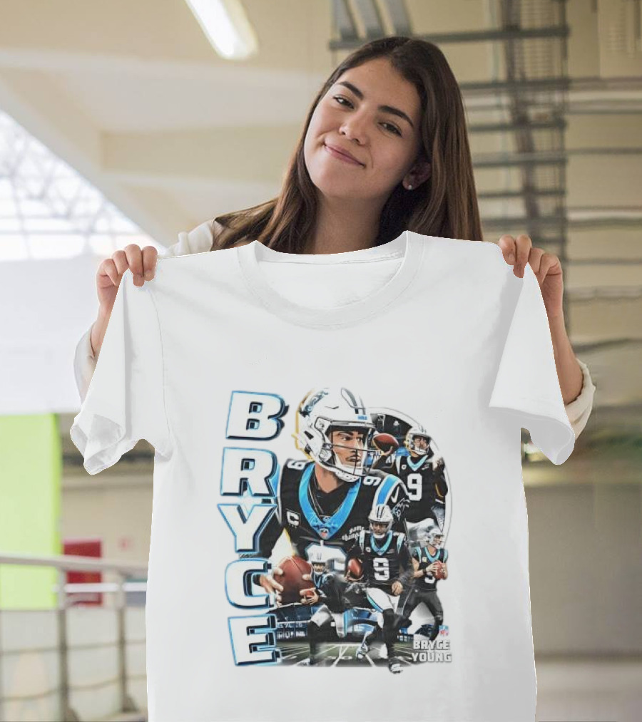 Bryce Young Carolina Panthers NFL Quarterback Football Collage T-Shirt