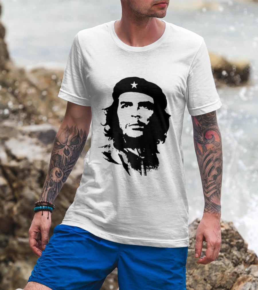 Che Guevara Big Head Argentine Marxist Revolutionary Iconic Stencil T-Shirt