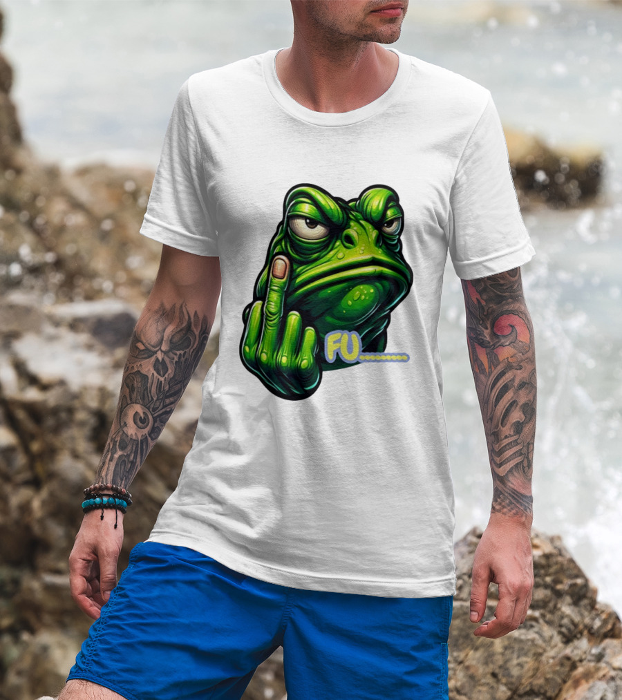 FU Frog Meme Gesture T-Shirt