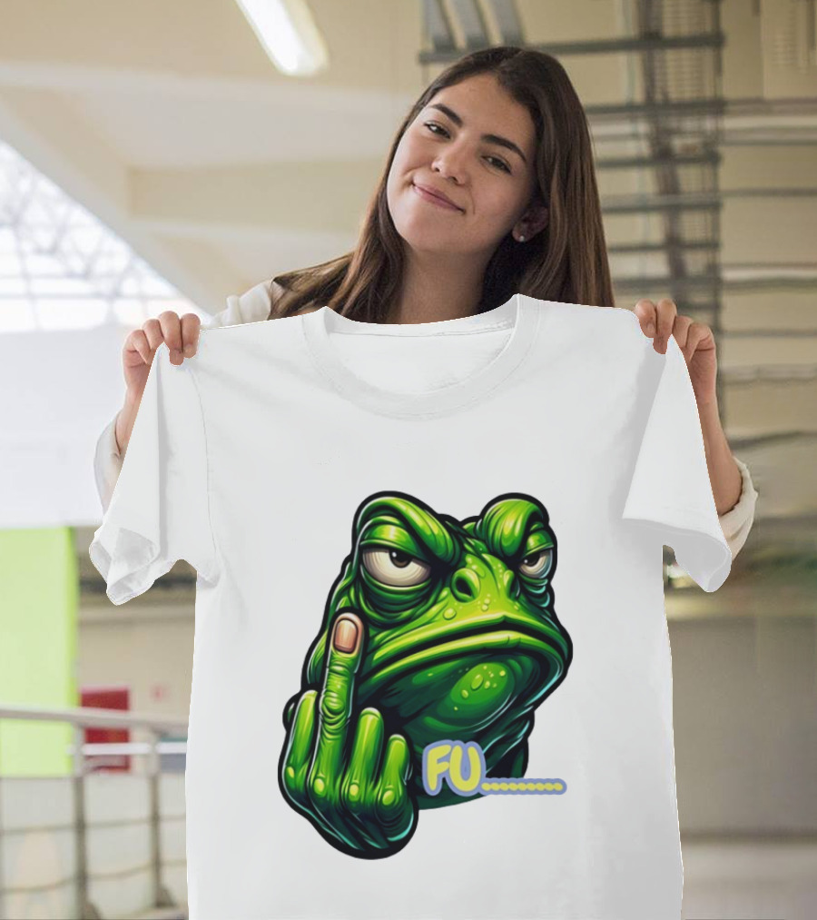 FU Frog Meme Gesture T-Shirt